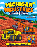 Michigan Natural Resources and Industry Coloring Book(Printable PDF Download)